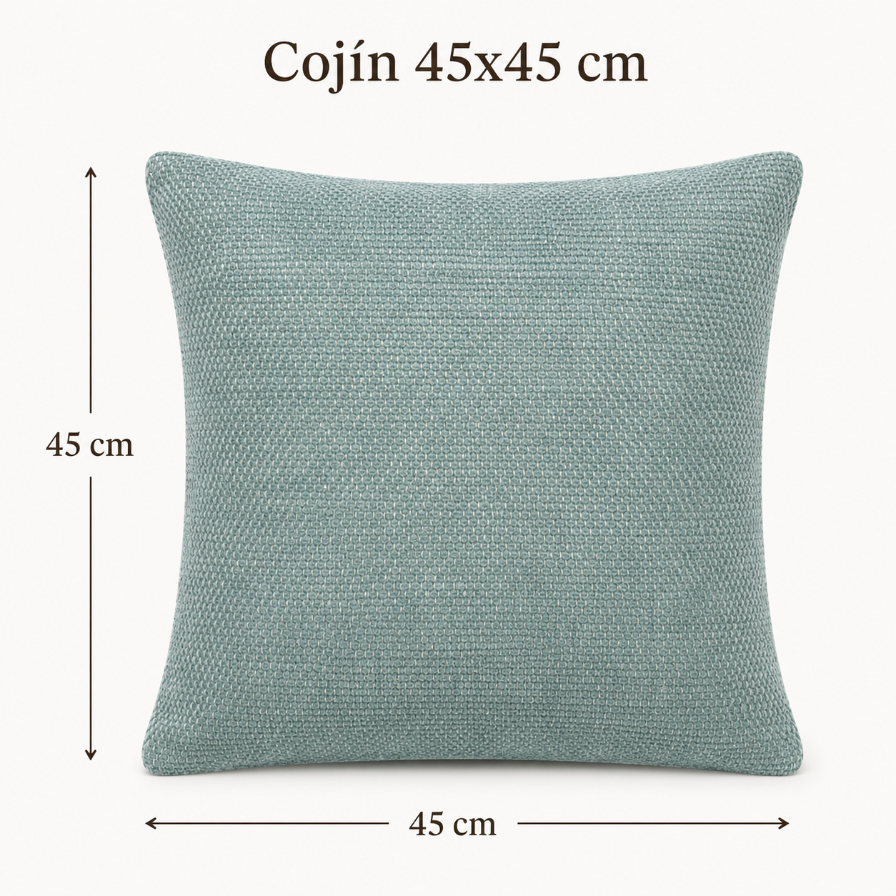 Funda De cajín Color Verde Agua 45x45 cm