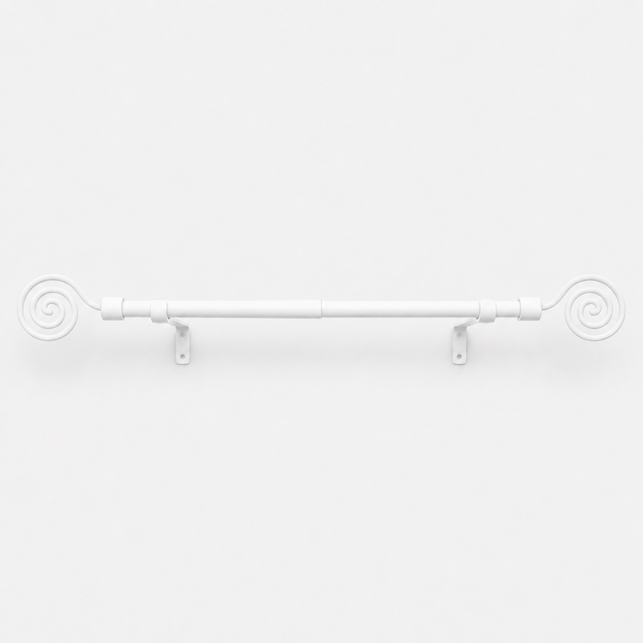 Barra de cortina color blanco extensible y ajustable