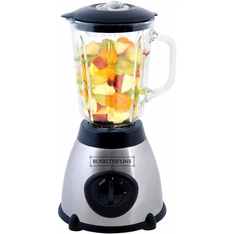 Batidora Y Picadora Royalty Line Sme-600.6 Vaso Jarra De Vidrio Plata