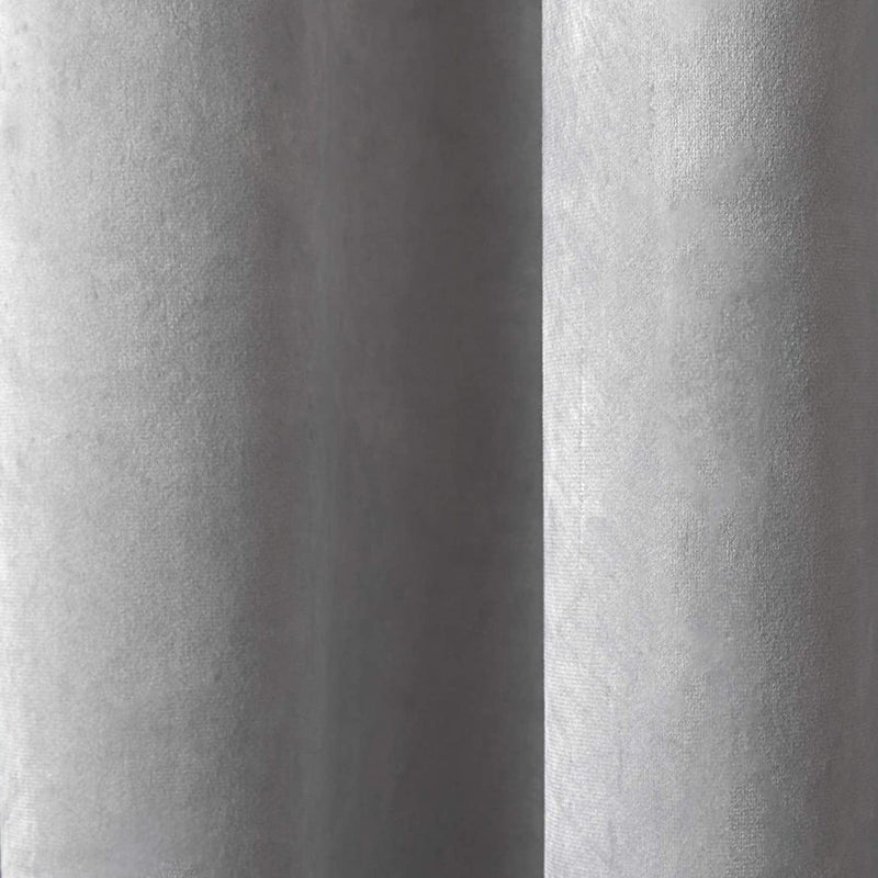 Cortina Tela Terciopelo Color Gris 140 x 250 cm