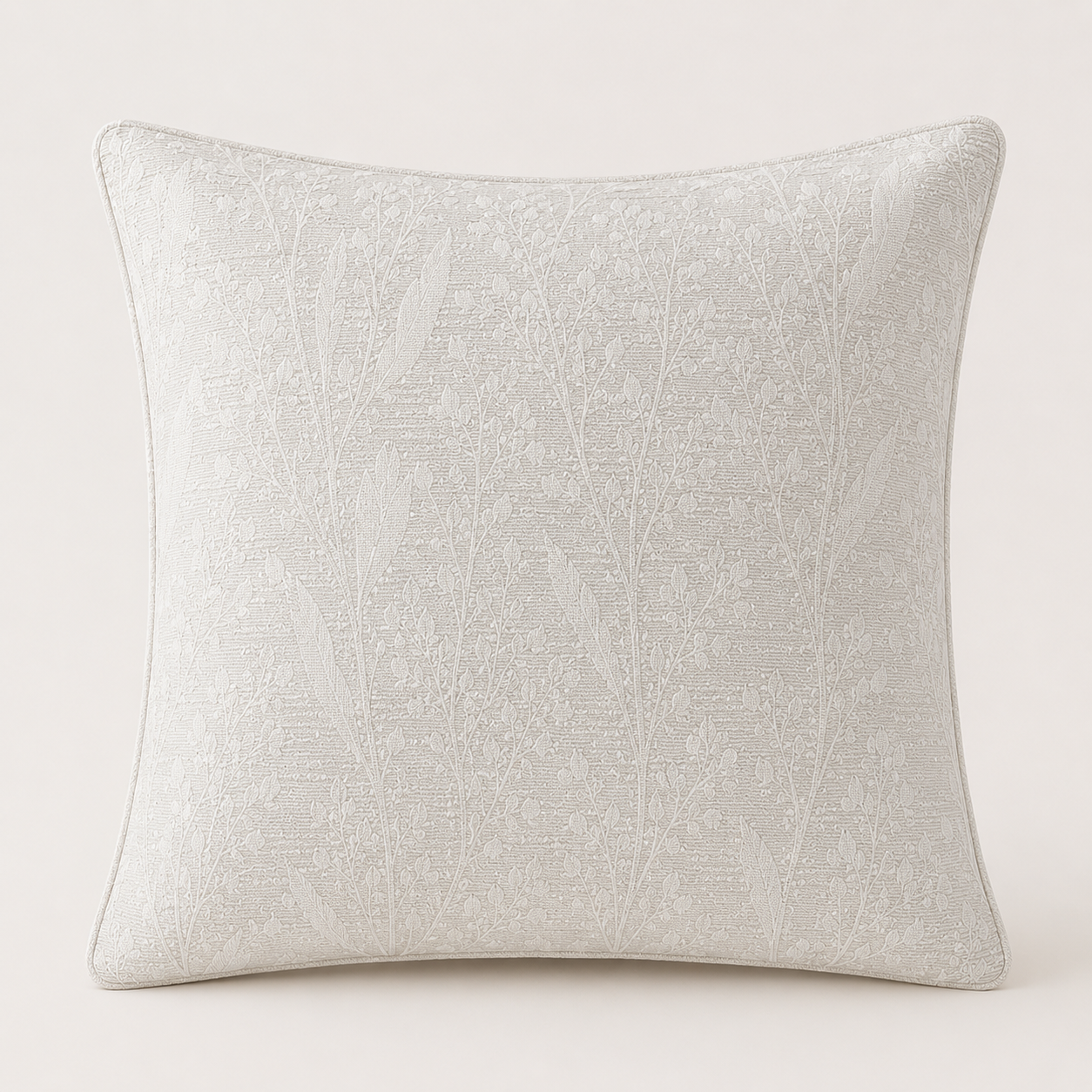 Funda De cajín Jacquard Color Blanco 45x45 cm