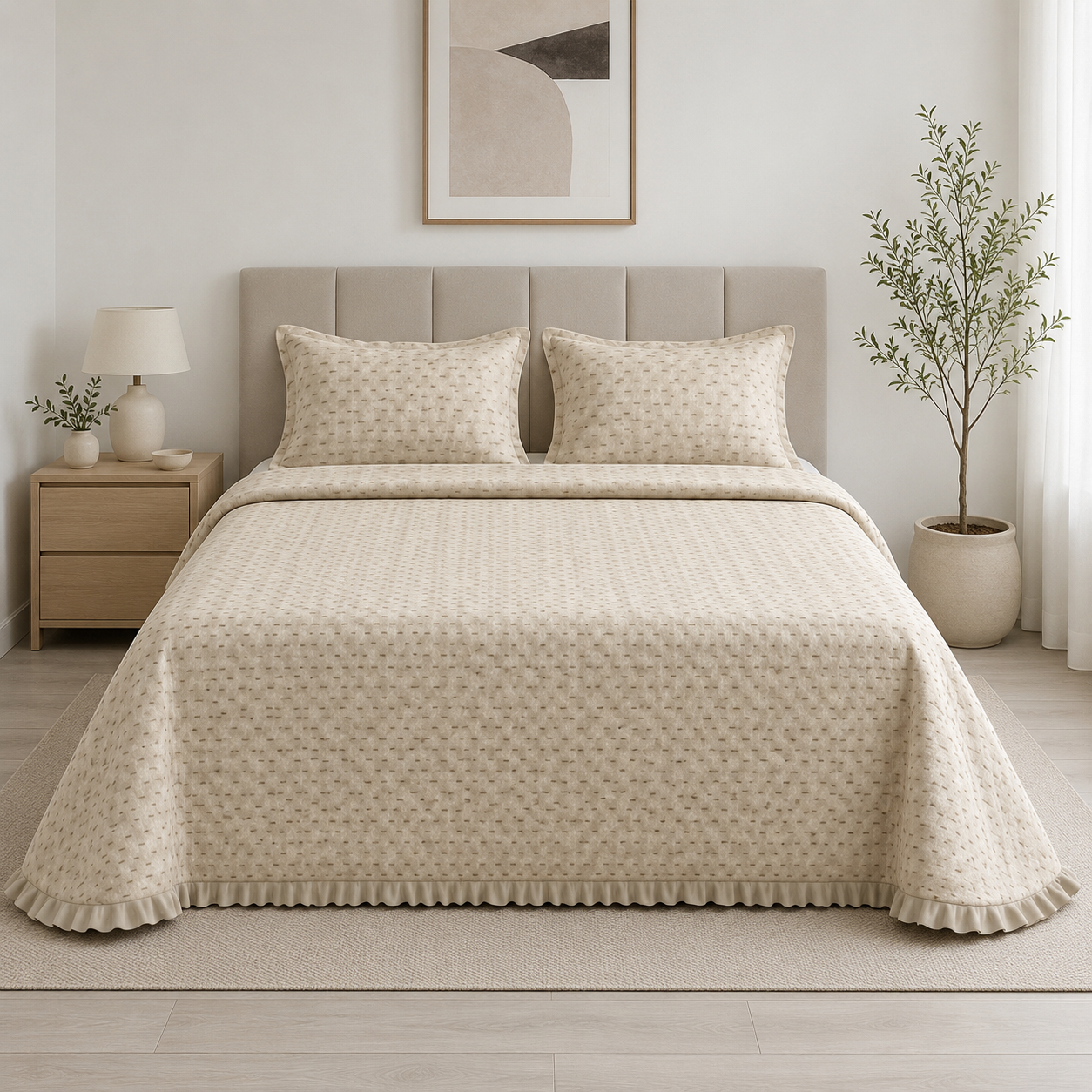 Colcha Bouti Dina Color Beige