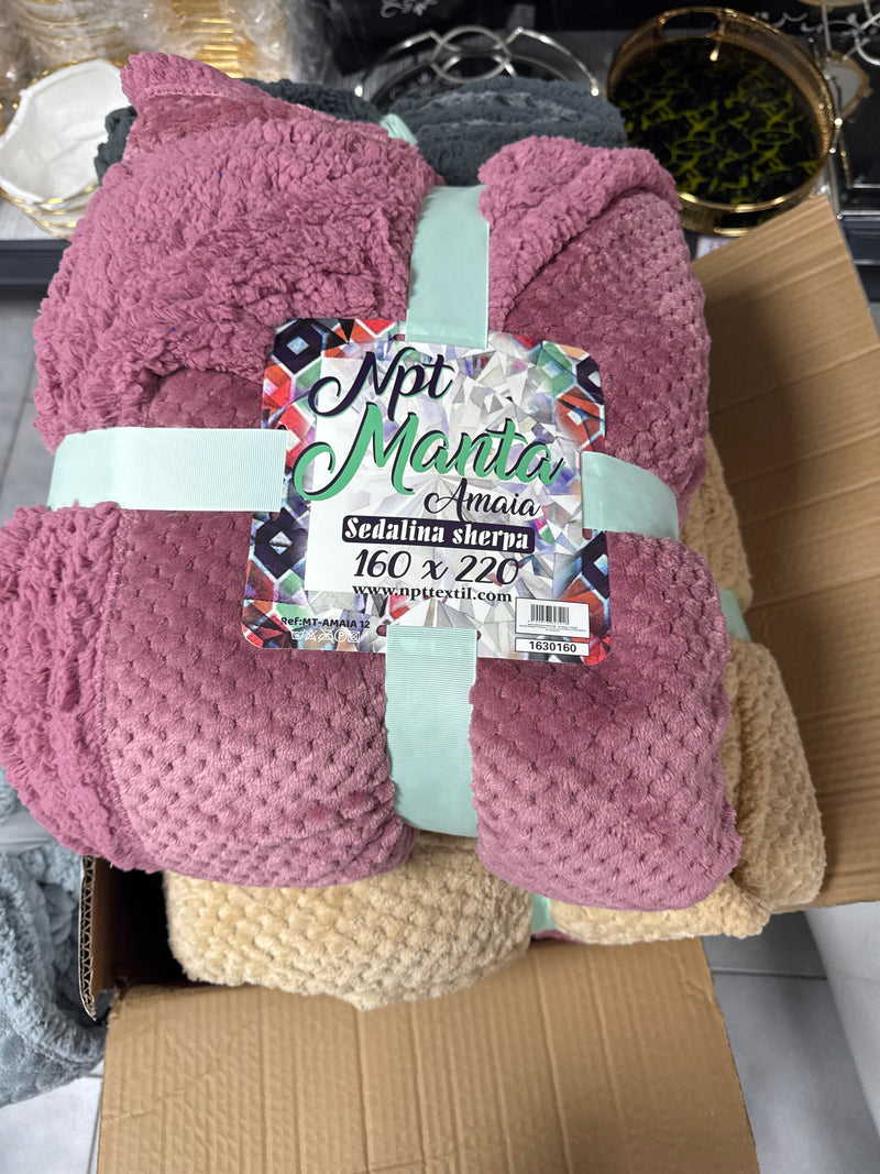 Manta cherpa cama 90