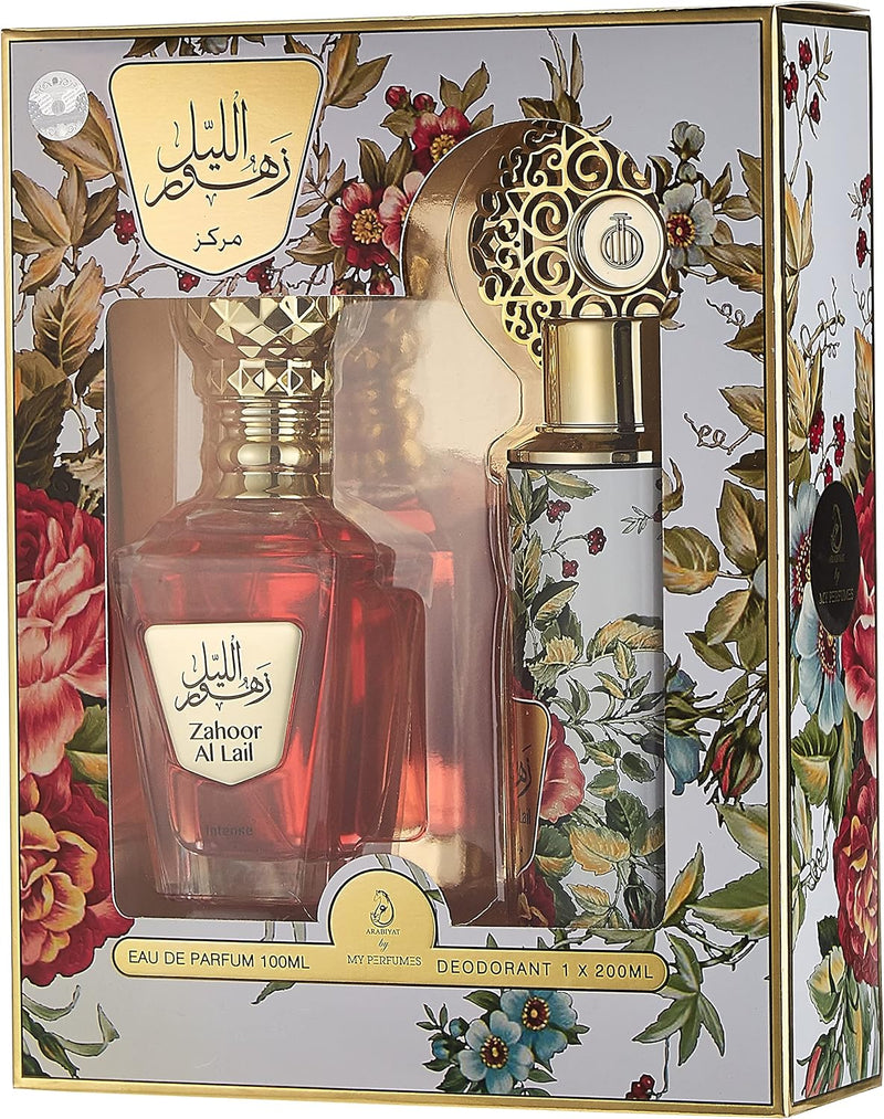 Set Arabiyat Zahoor Al Layl Set De Regalo De Perfume Intenso Para Unisex Eau De Parfum 100ml+ Desodorante 200Ml