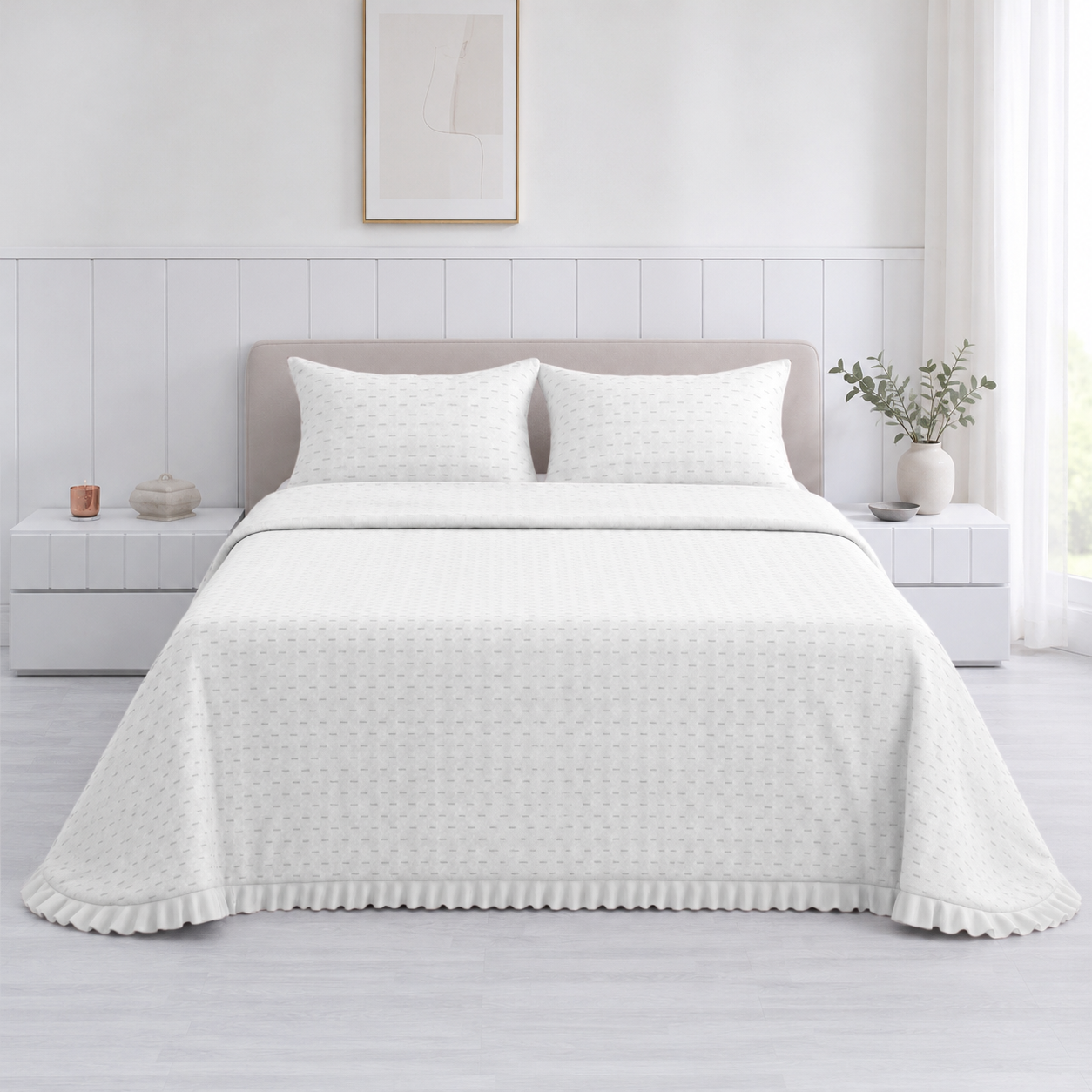 Colcha Bouti Dina Color Blanco