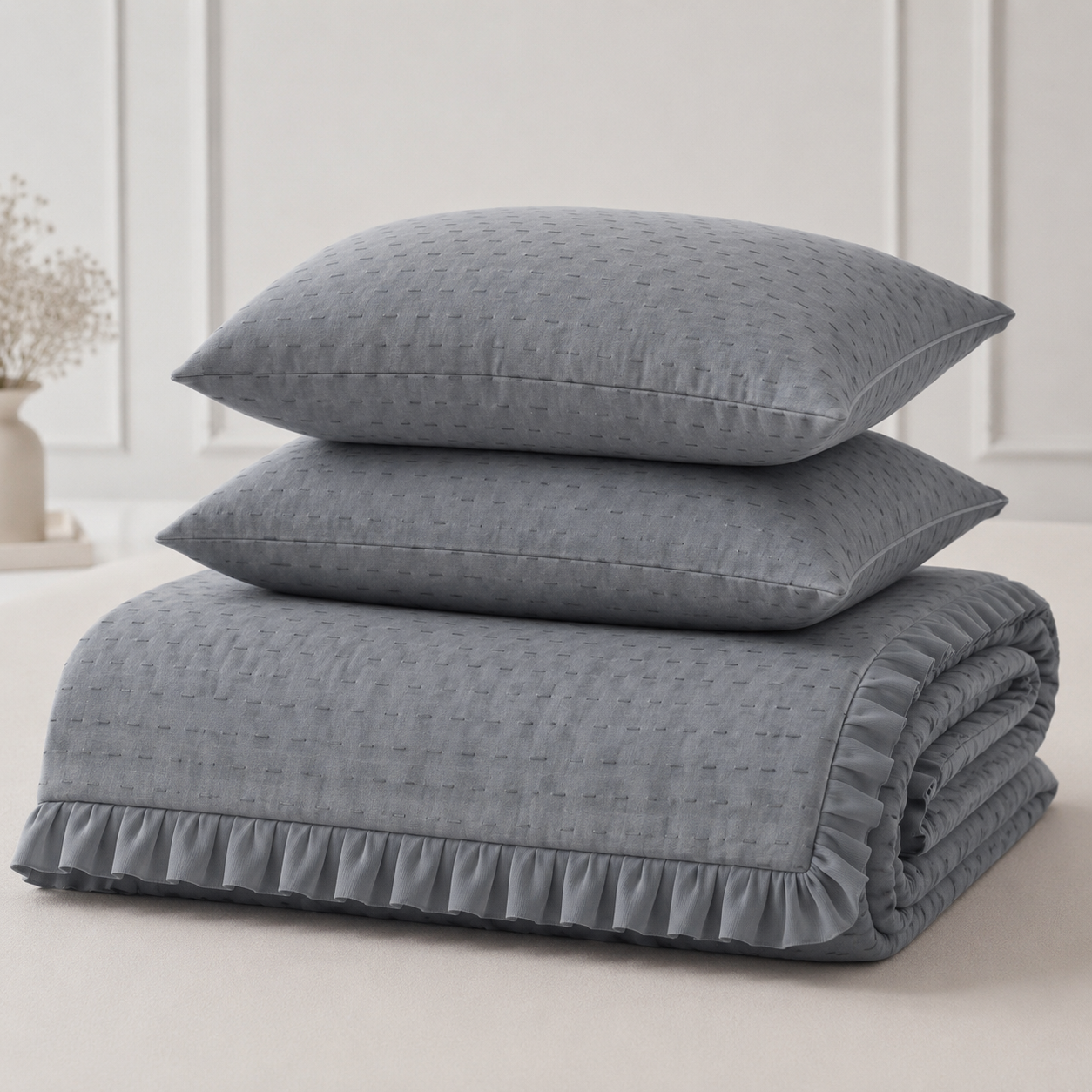 Colcha Bouti Dina Color Gris
