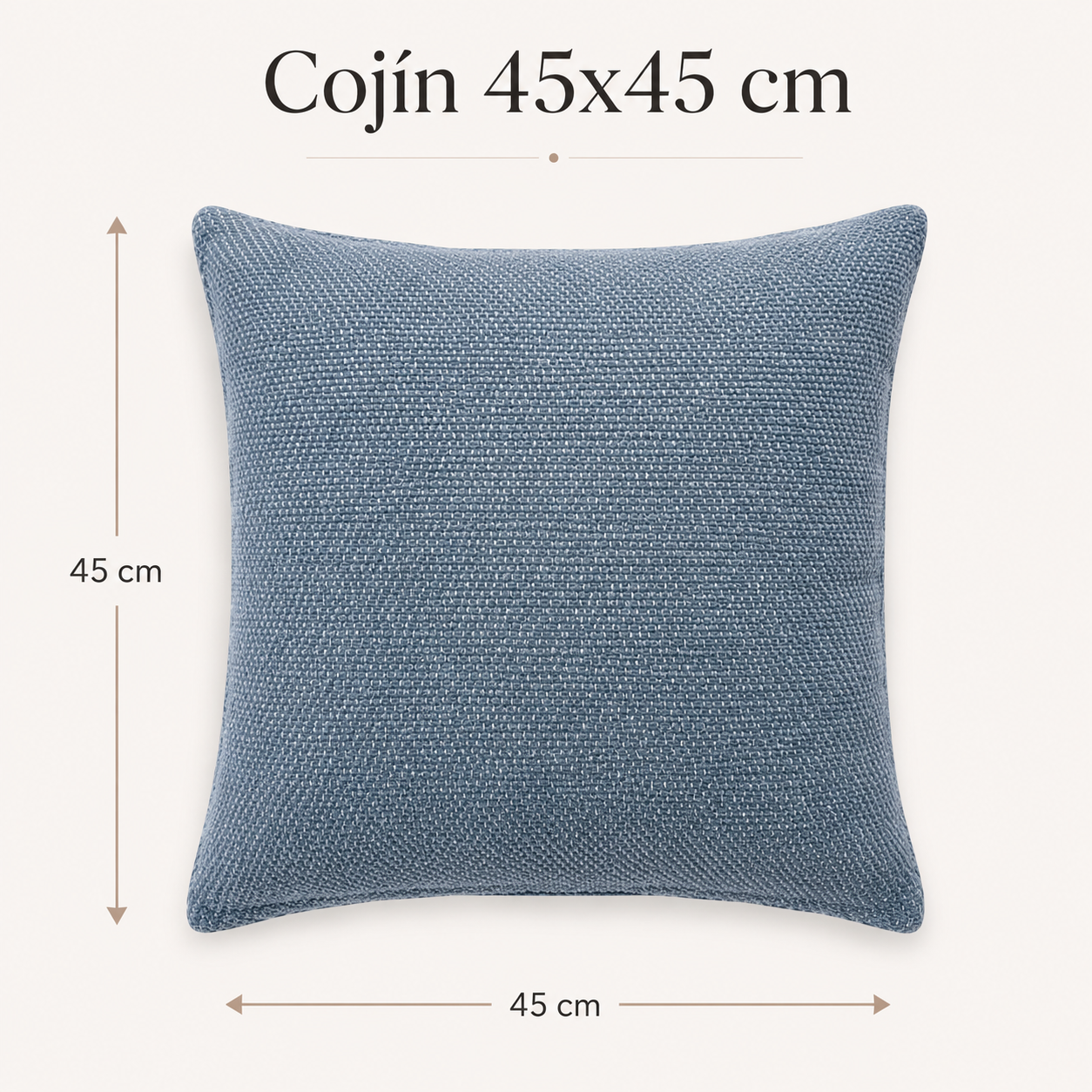Funda De cajín Color Azul 45x45 cm