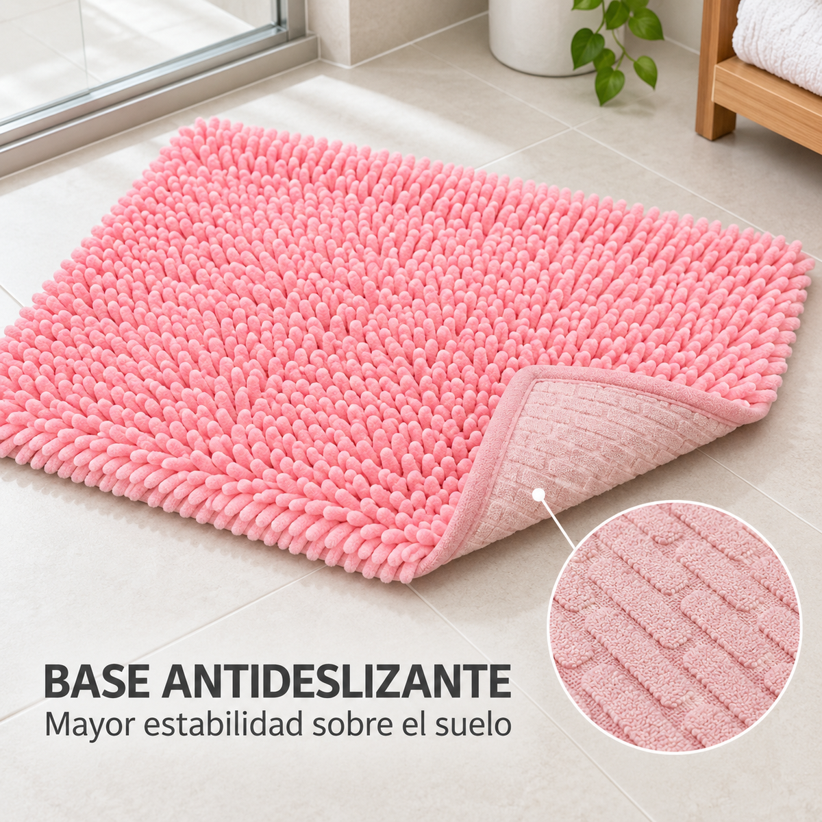Alfombra de Baño de Chenilla 40 × 60 cm con  Antideslizante