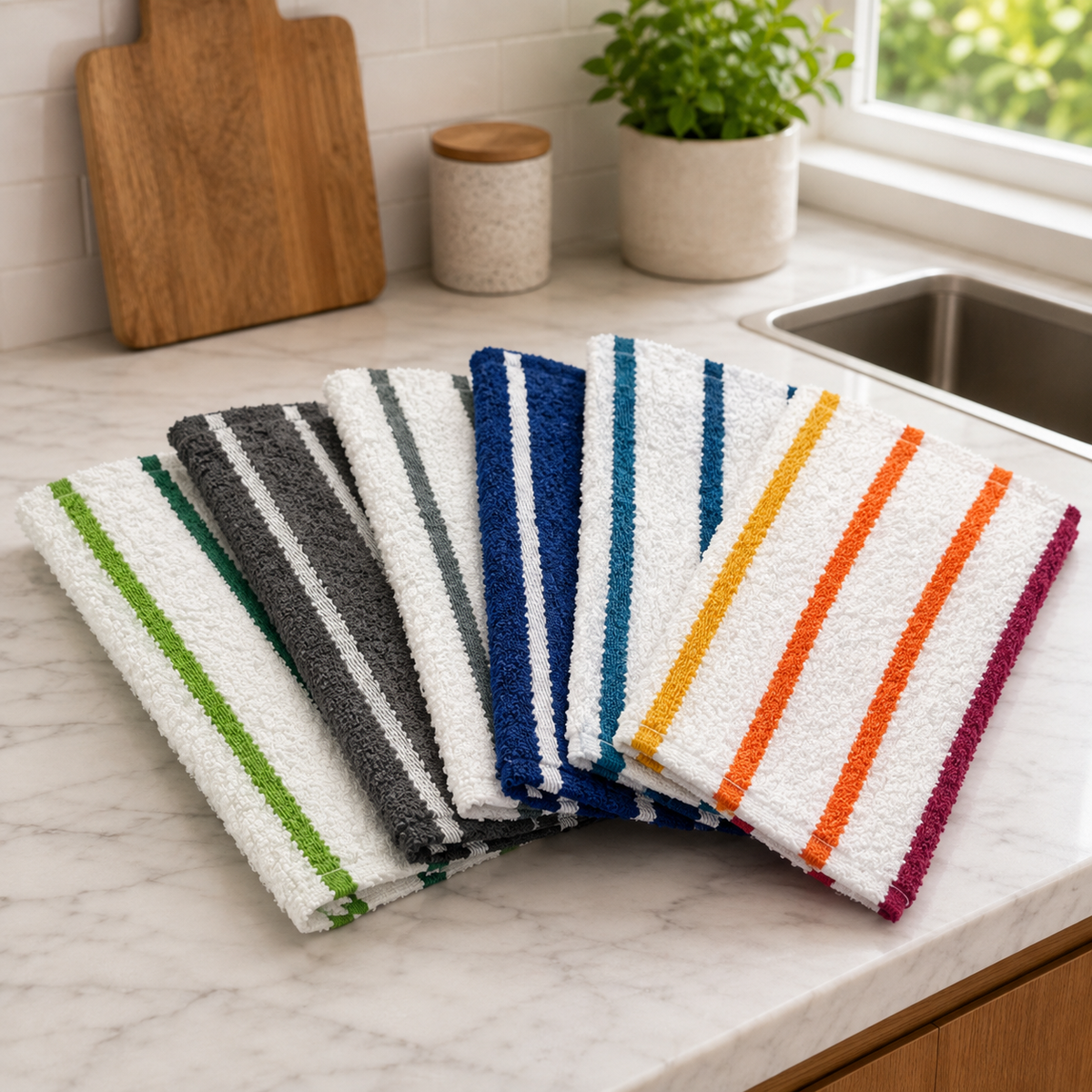 Pack de 6 Paños de Cocina 50x50 cm