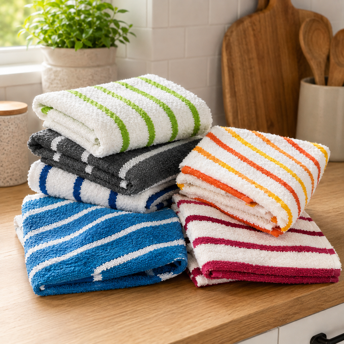 Pack de 6 Paños de Cocina 50x50 cm
