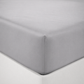 Sábana bajera gris claro ajustable 50% algodón