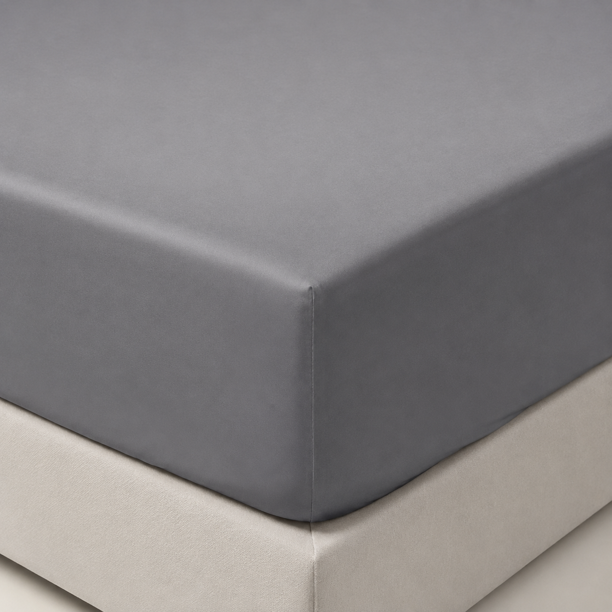 Sábana bajera gris ajustable 50% algodón