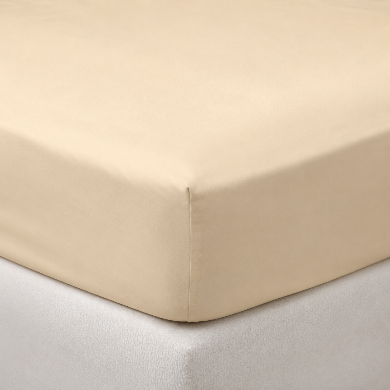Sábana bajera crema ajustable 50% algodón