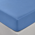 Sábana bajera azul ajustable 50% algodón
