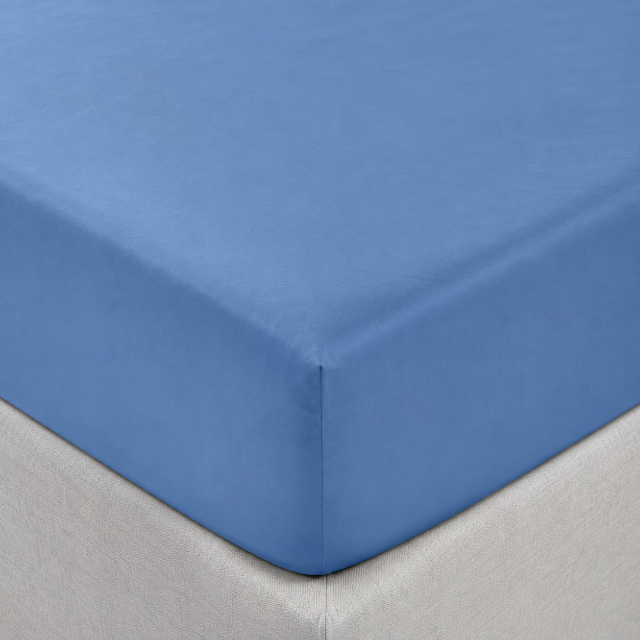 Sábana bajera azul ajustable 50% algodón