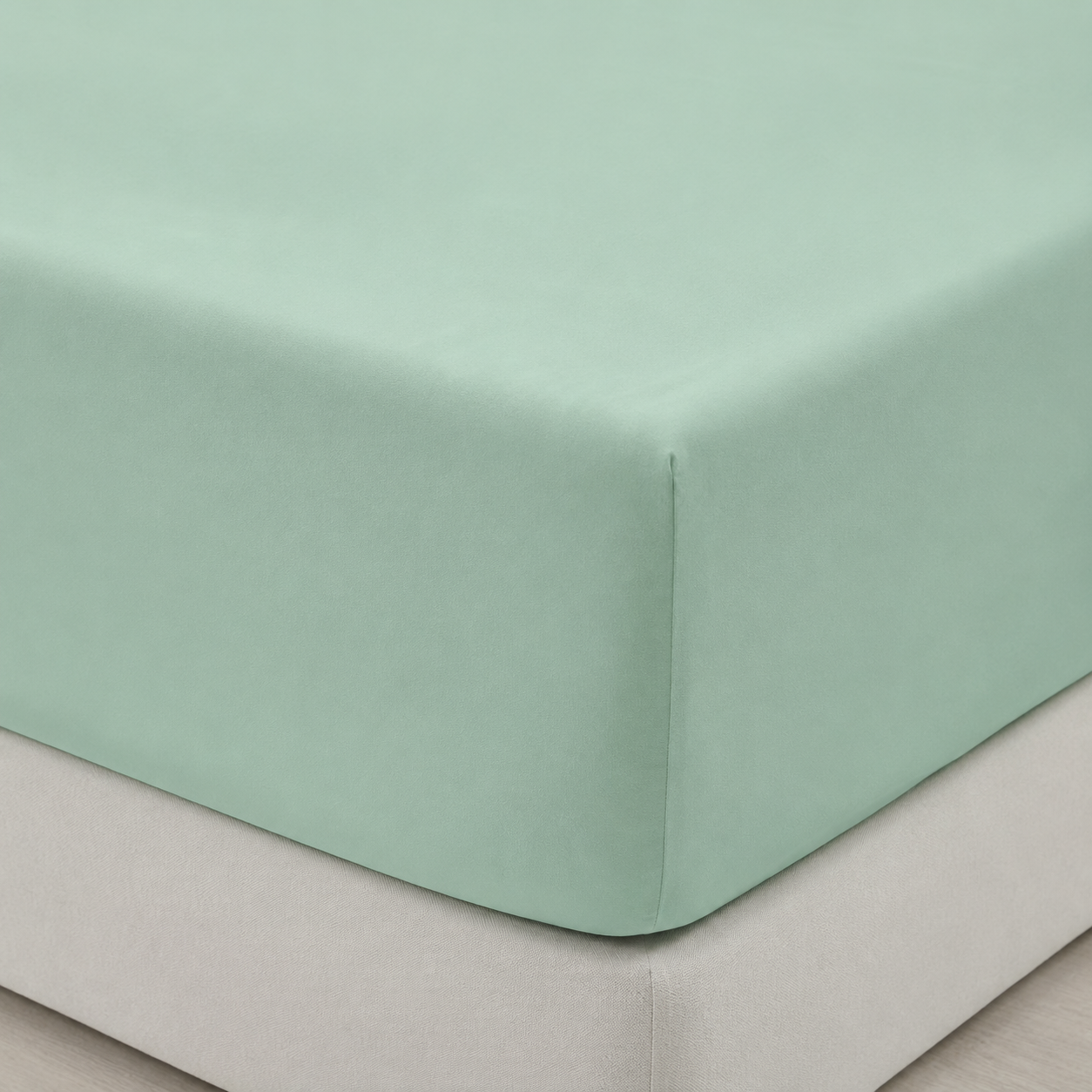 Sábana bajera verde ajustable 50% algodón