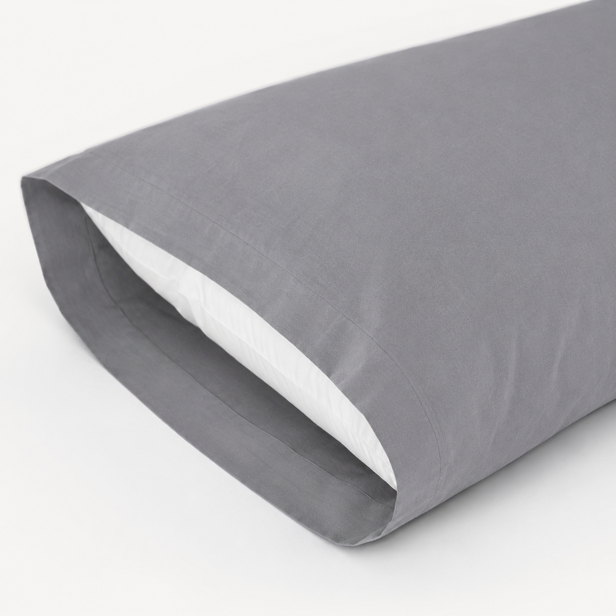 Funda de almohada gris 50% algodón