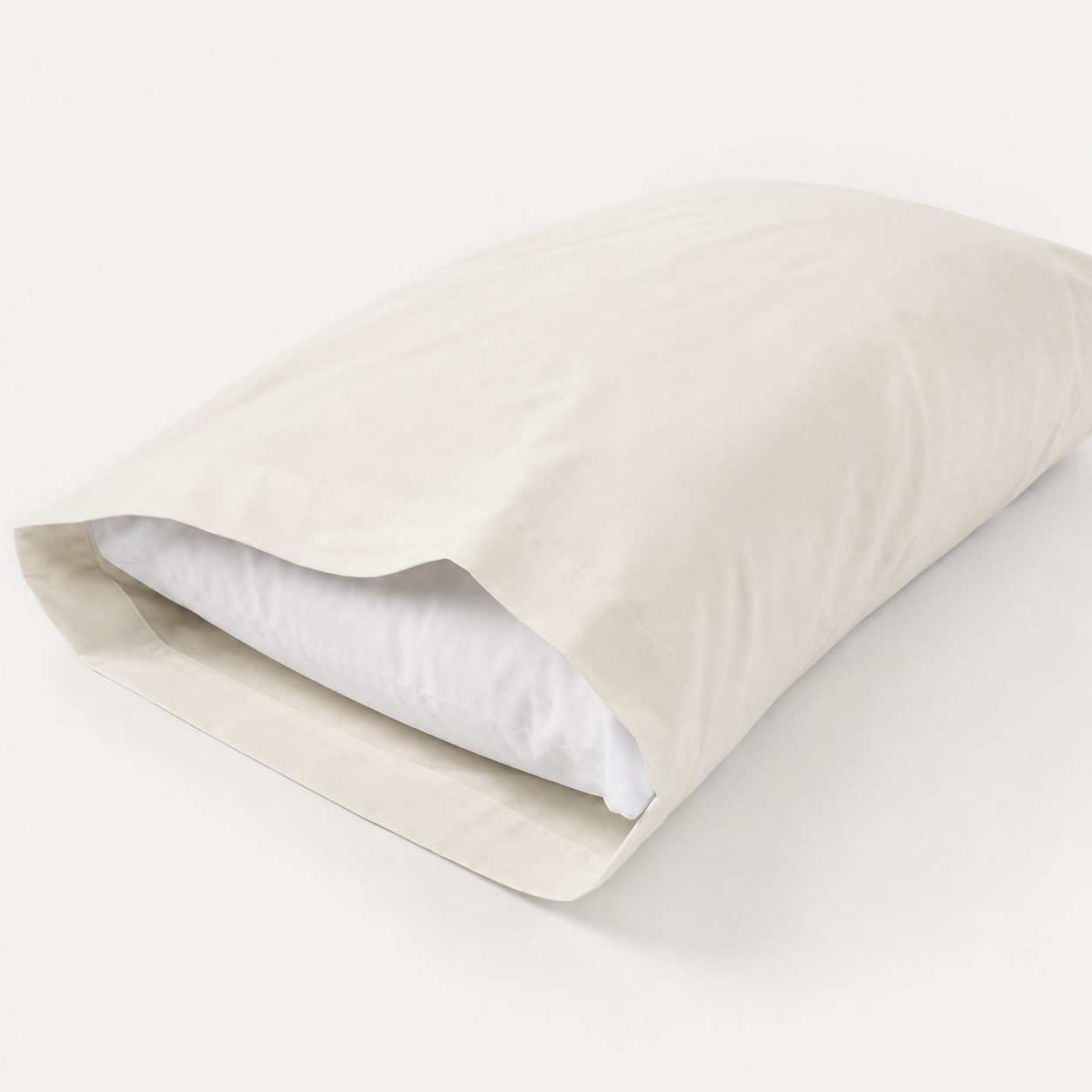 Funda de almohada crema 50% algodón