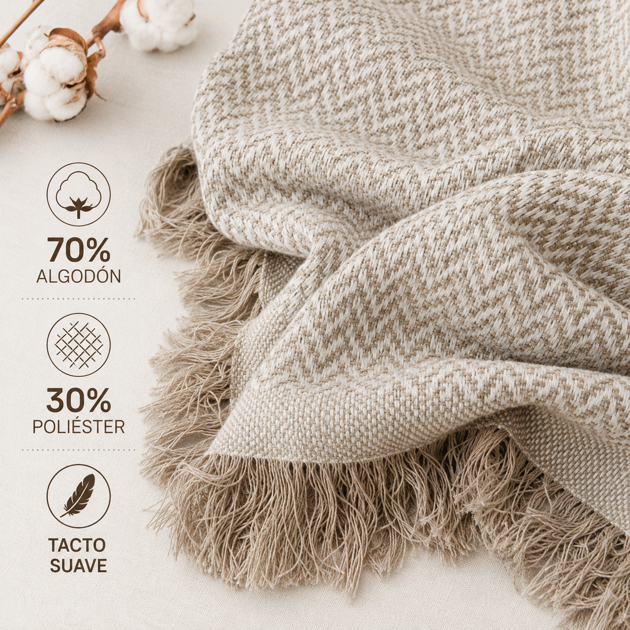 Colcha Multiusos 230 × 260 cm para Cama y Sofá
