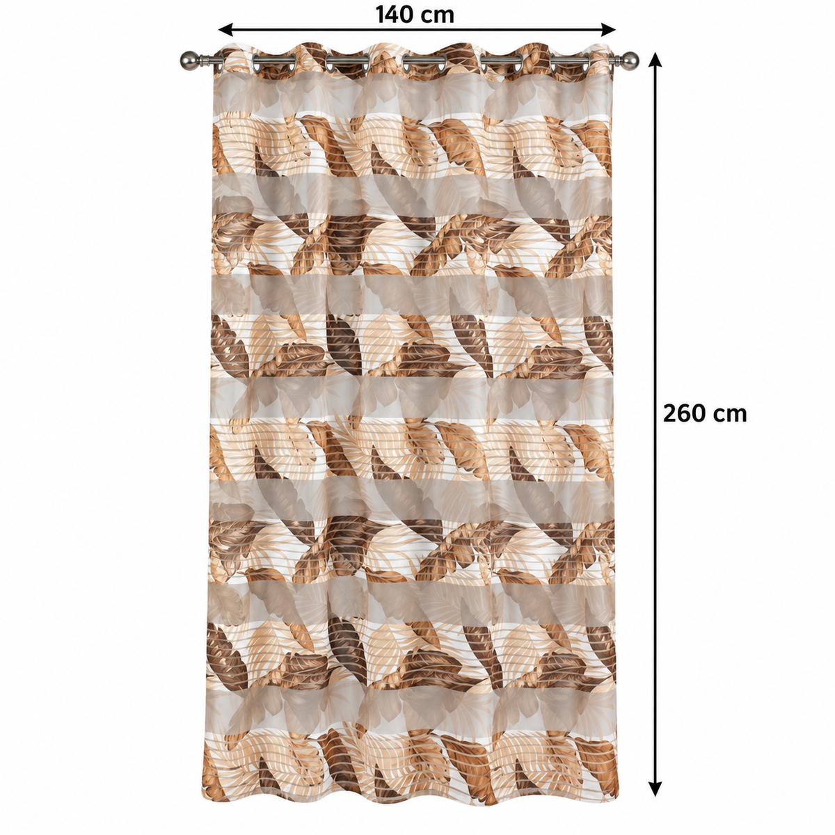 Cortina visillo tropical beige 140x260 cm