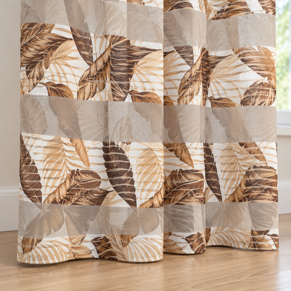 Cortina visillo tropical beige 140x260 cm