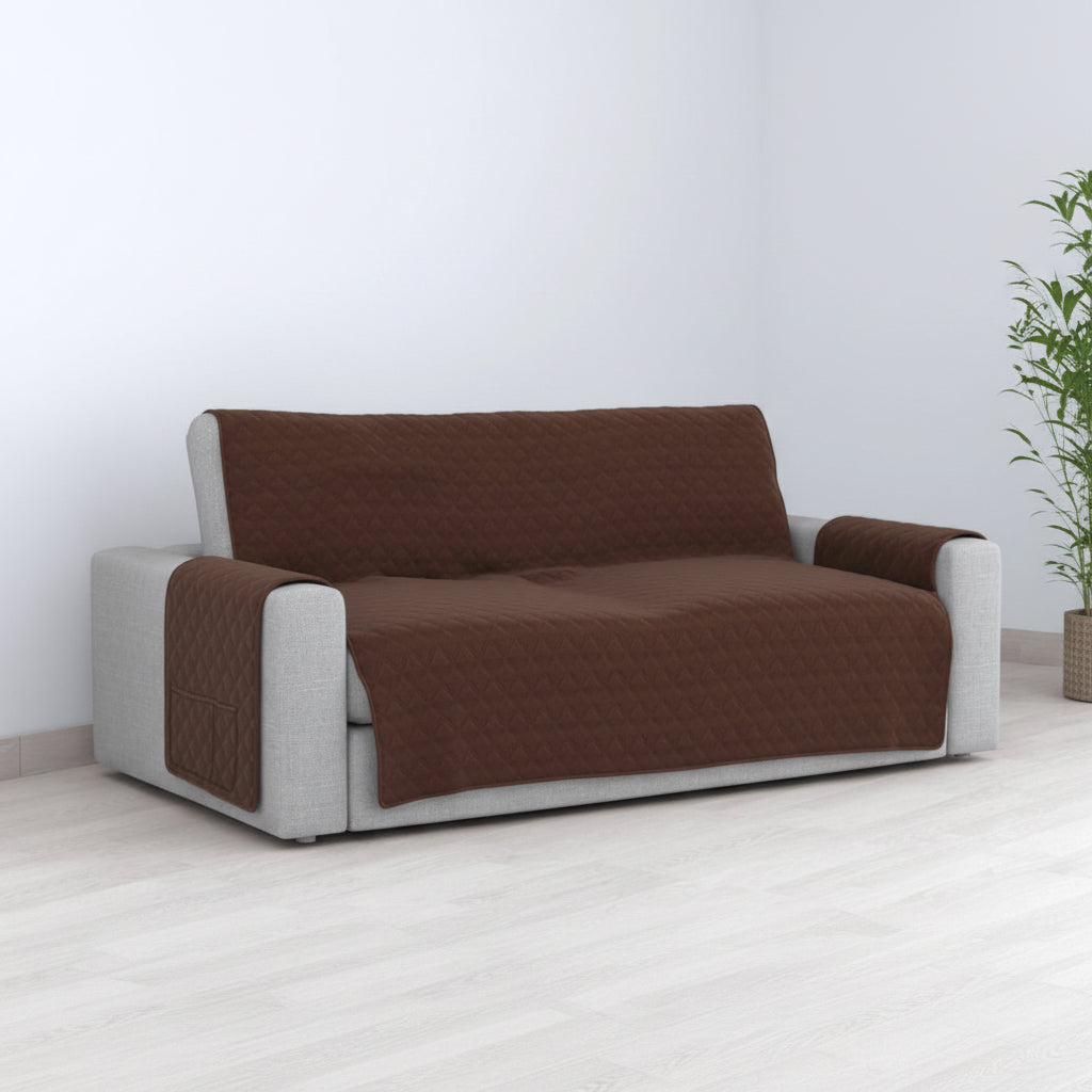 Cubre Sofá Choco/Beige Reversible