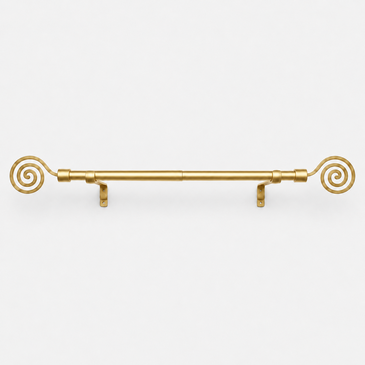 Barra de cortina color dorado extensible y ajustable