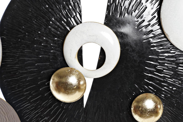 DECORACION PARED METAL 119X8,3X56 ABSTRACTO NEGRO