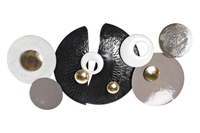DECORACION PARED METAL 119X8,3X56 ABSTRACTO NEGRO
