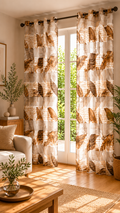 Cortina visillo tropical beige 140x260 cm