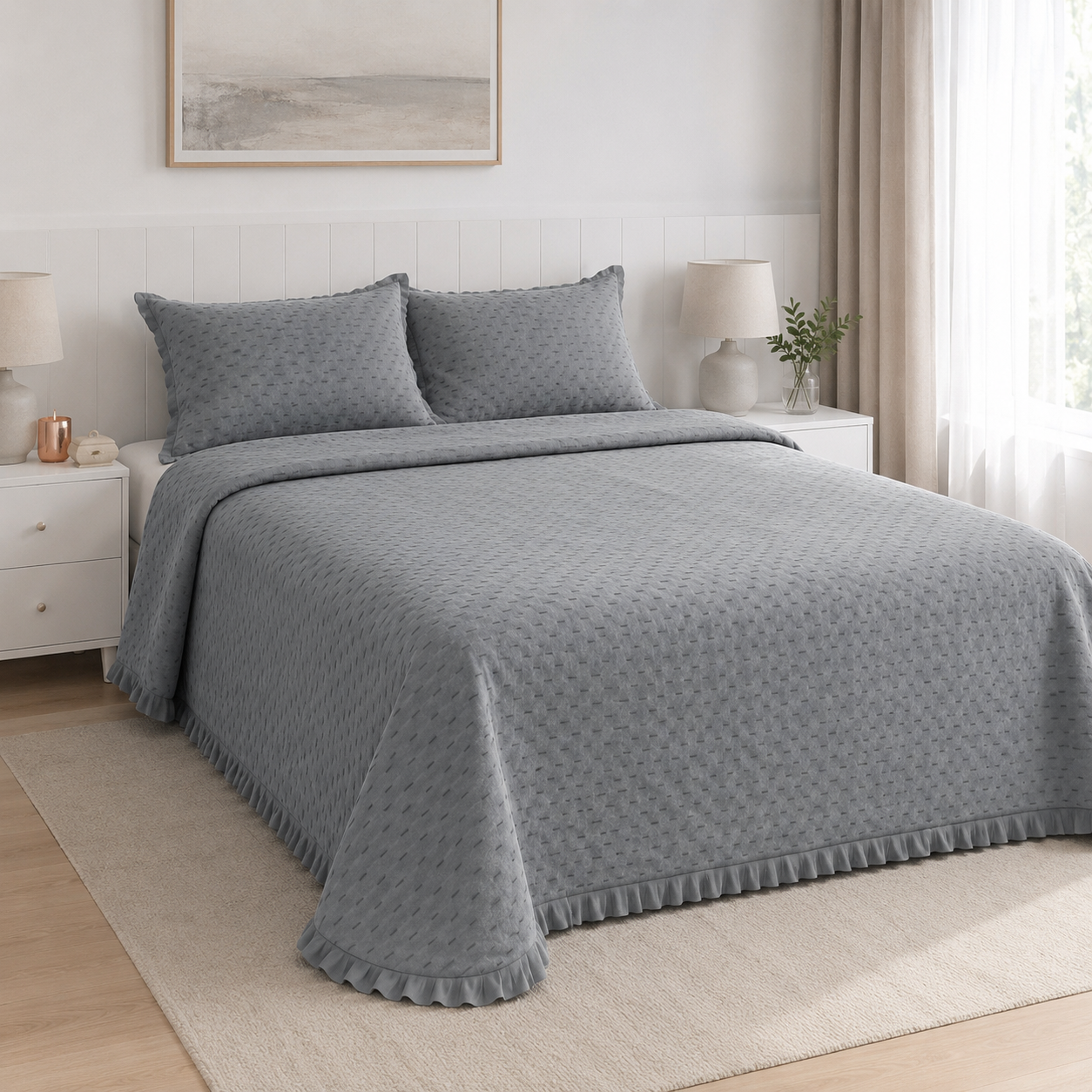 Colcha Bouti Dina Color Gris