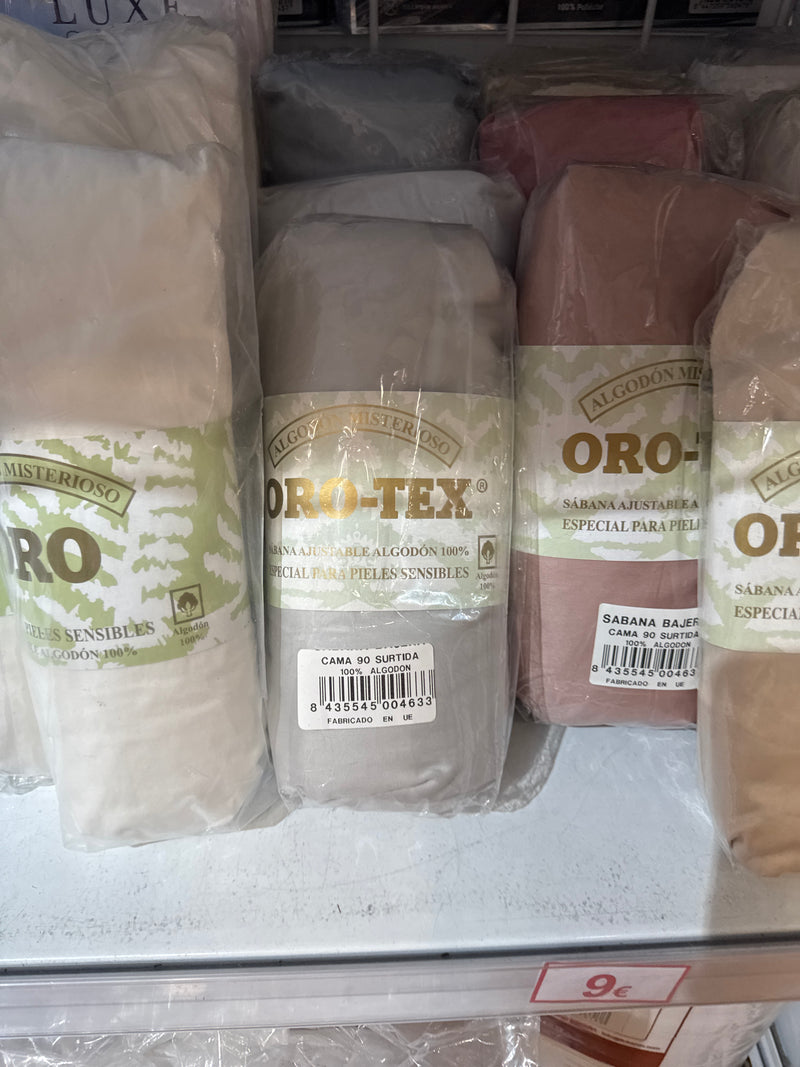 Sabana bajera oro-Tex 100% algodón