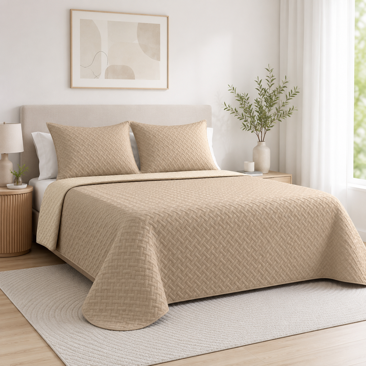 Colcha Bouti Emboss Lisa beige