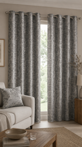 Cortina de tela 140 x 260 cm Gris marmol