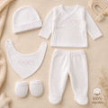 Set 5 Piezas Ropa Bebe Color Rosa Recién Nacido 100% Algodón