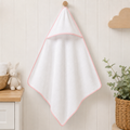 Capa De Baño Para Bebe Color Rosa 100% Algodón