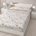 Juego de sábanas 3 piezas microfibra Flor Beige