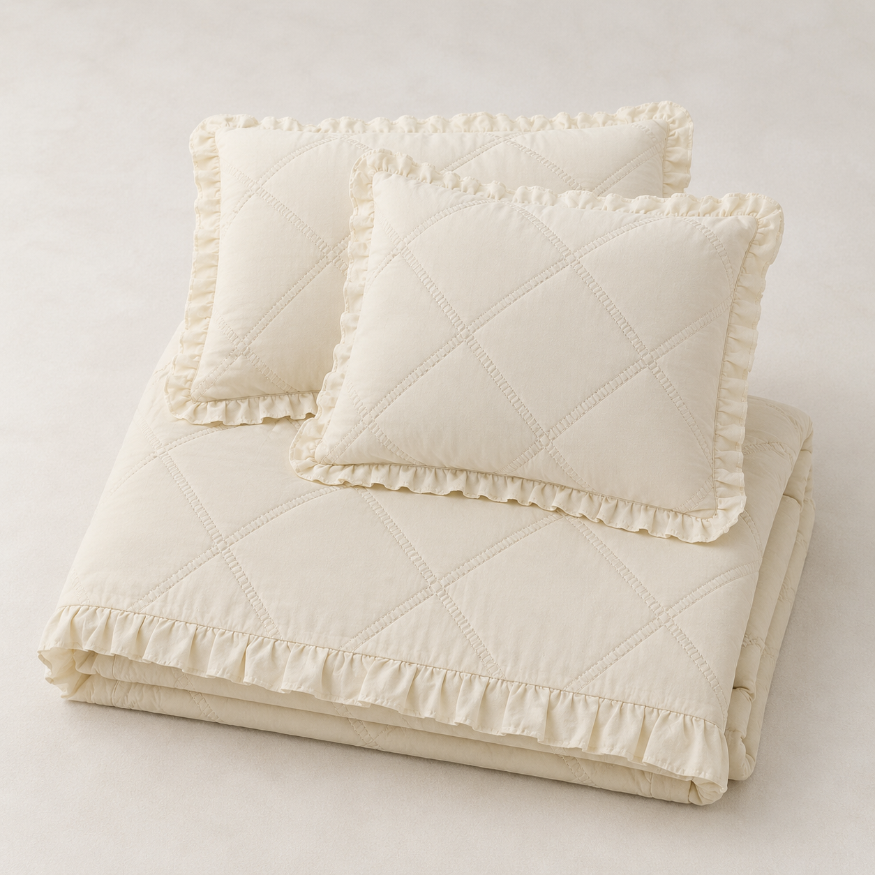 Colcha nina color crema