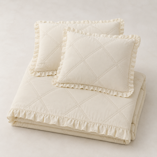 Colcha nina color crema