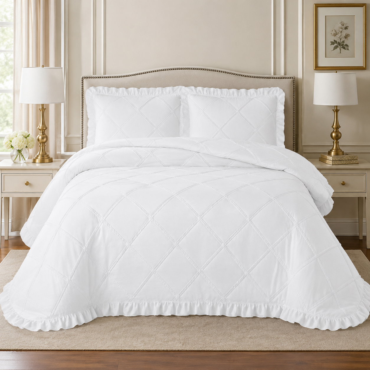 Colcha nina color blanco