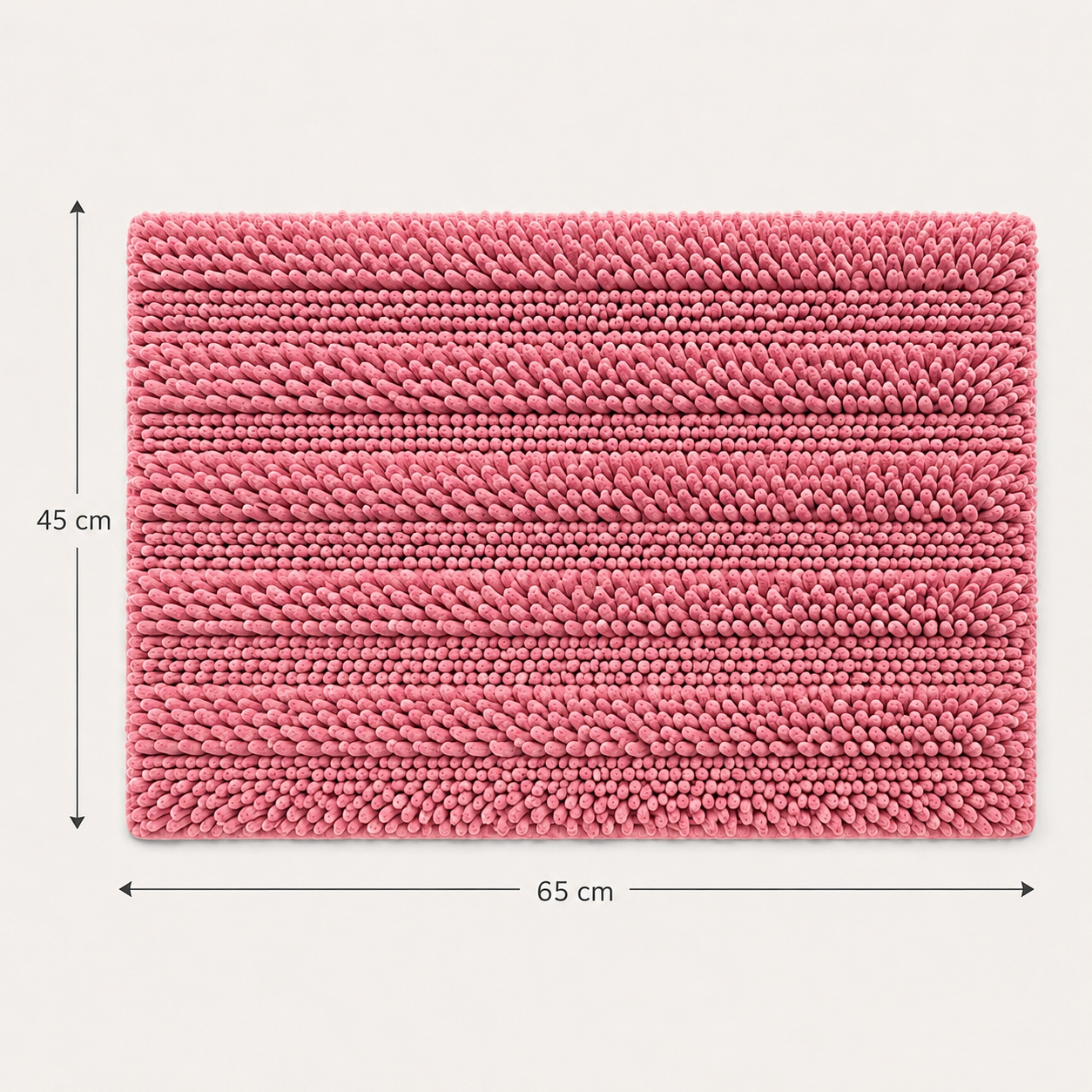 Alfombra de baño color rosa 45x65 cm