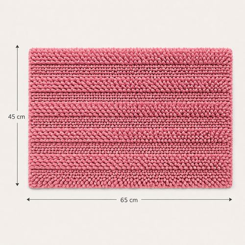 Alfombra de baño color rosa 45x65 cm