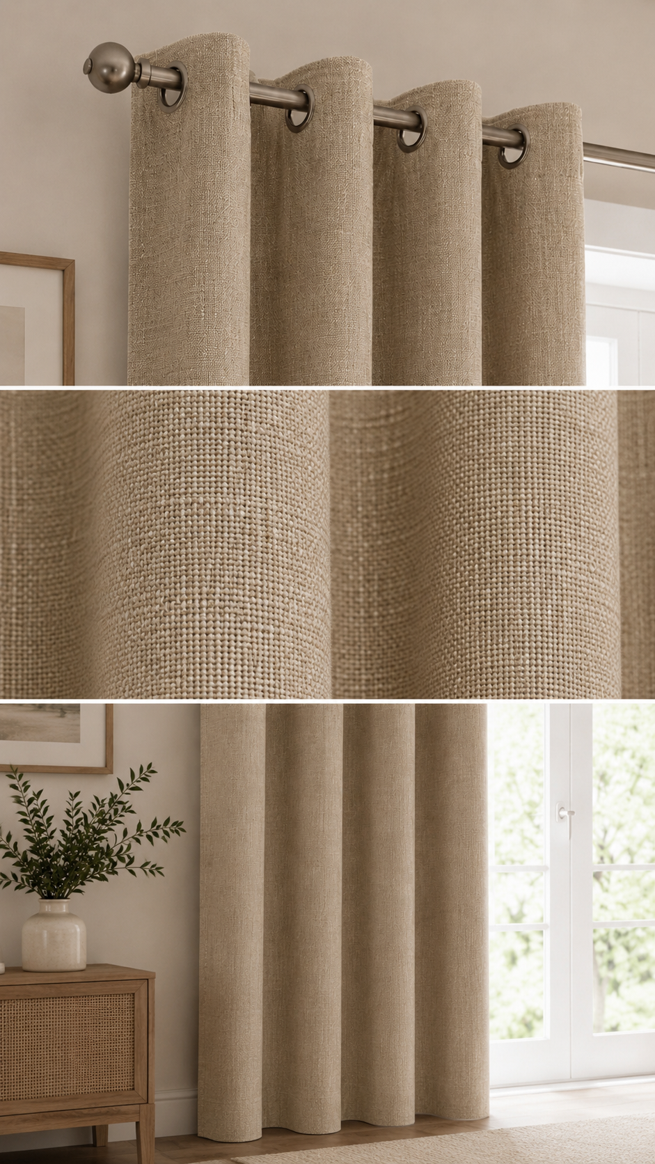 Cortina tela lino 140x260 cm