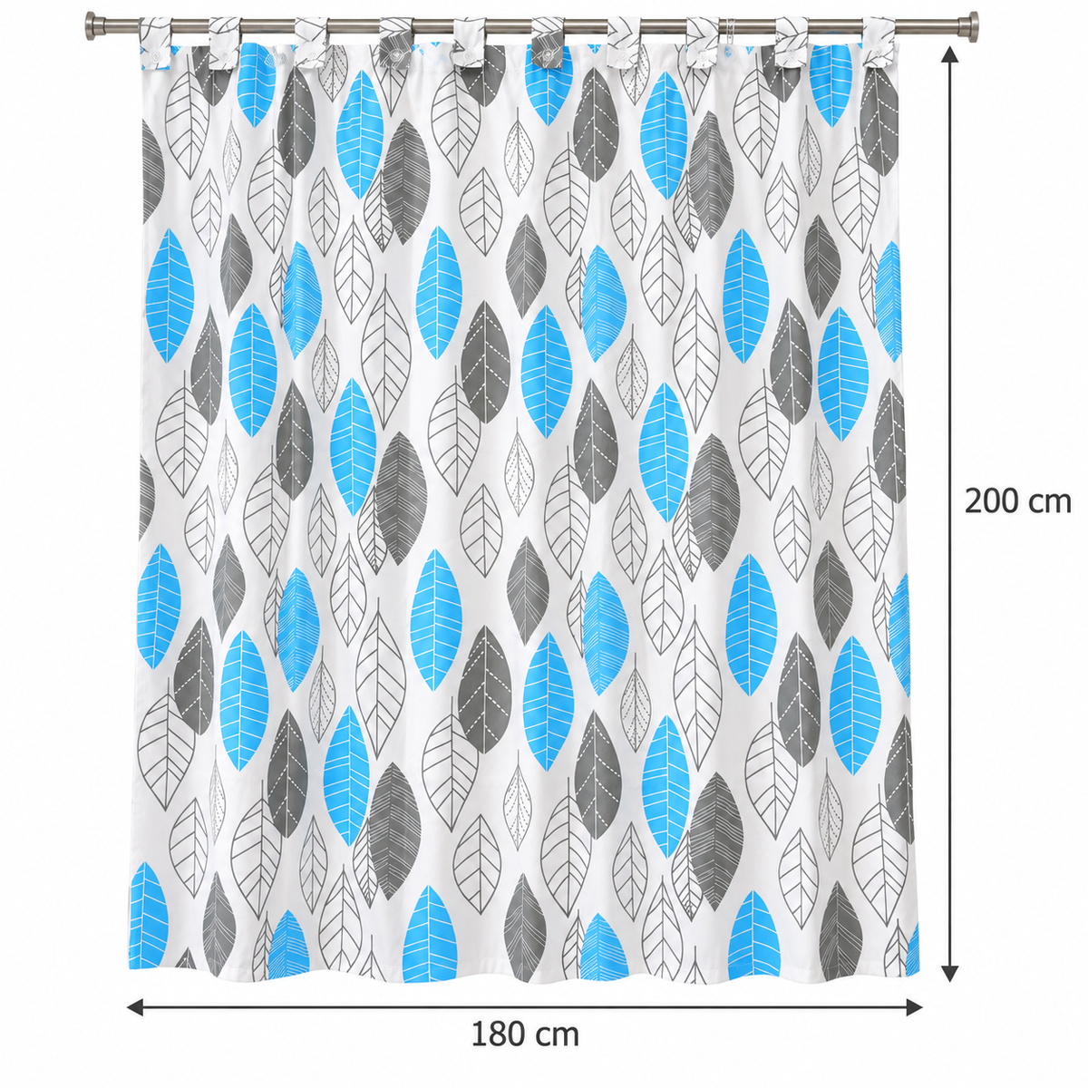 Cortina baño estampada 180x200 cm