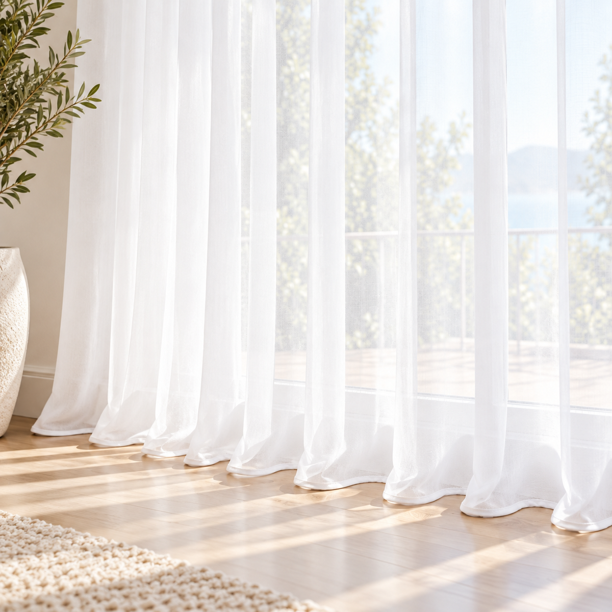 Cortina visillo blanca 300x260 cm