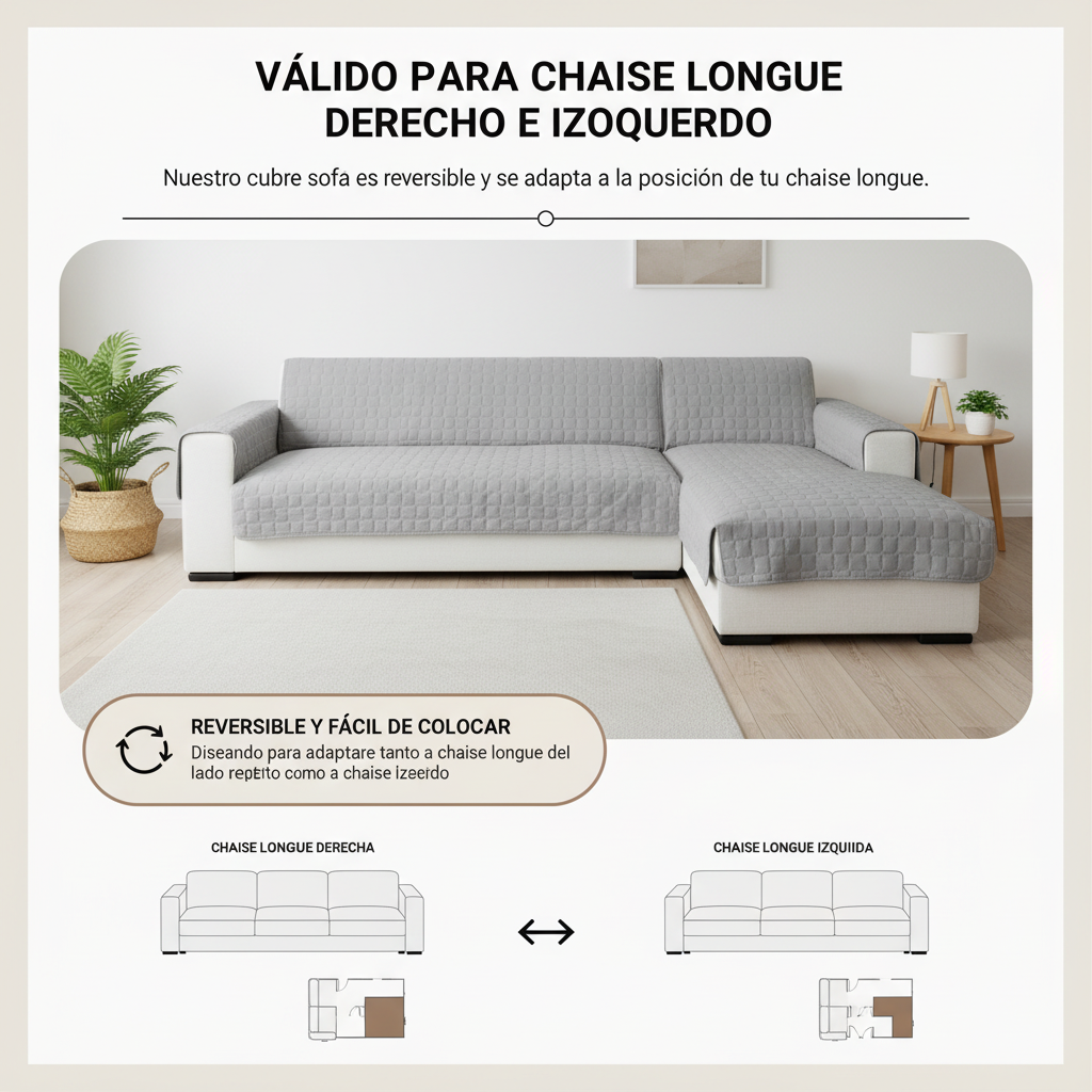 Cubre Sofá Chaise Longue