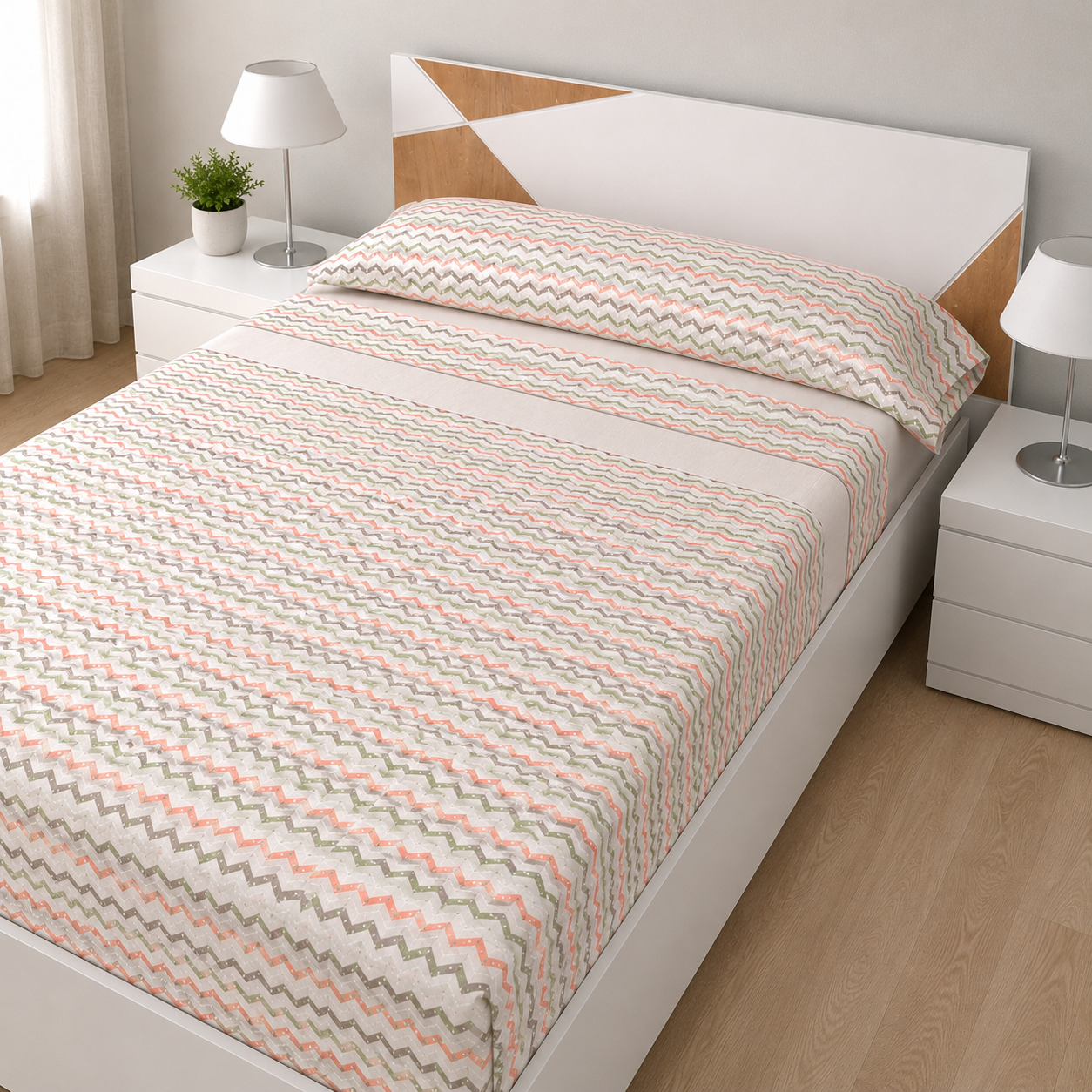 Juego de sábanas 3 piezas microfibra Zen Beige