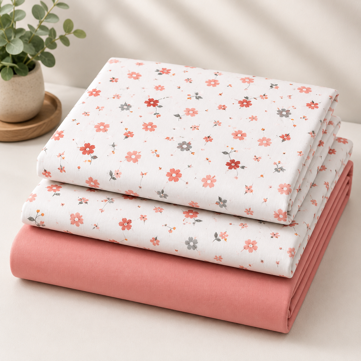 Juego de sábanas 3 piezas microfibra Frida Coral