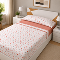 Juego de sábanas 3 piezas microfibra Frida Coral
