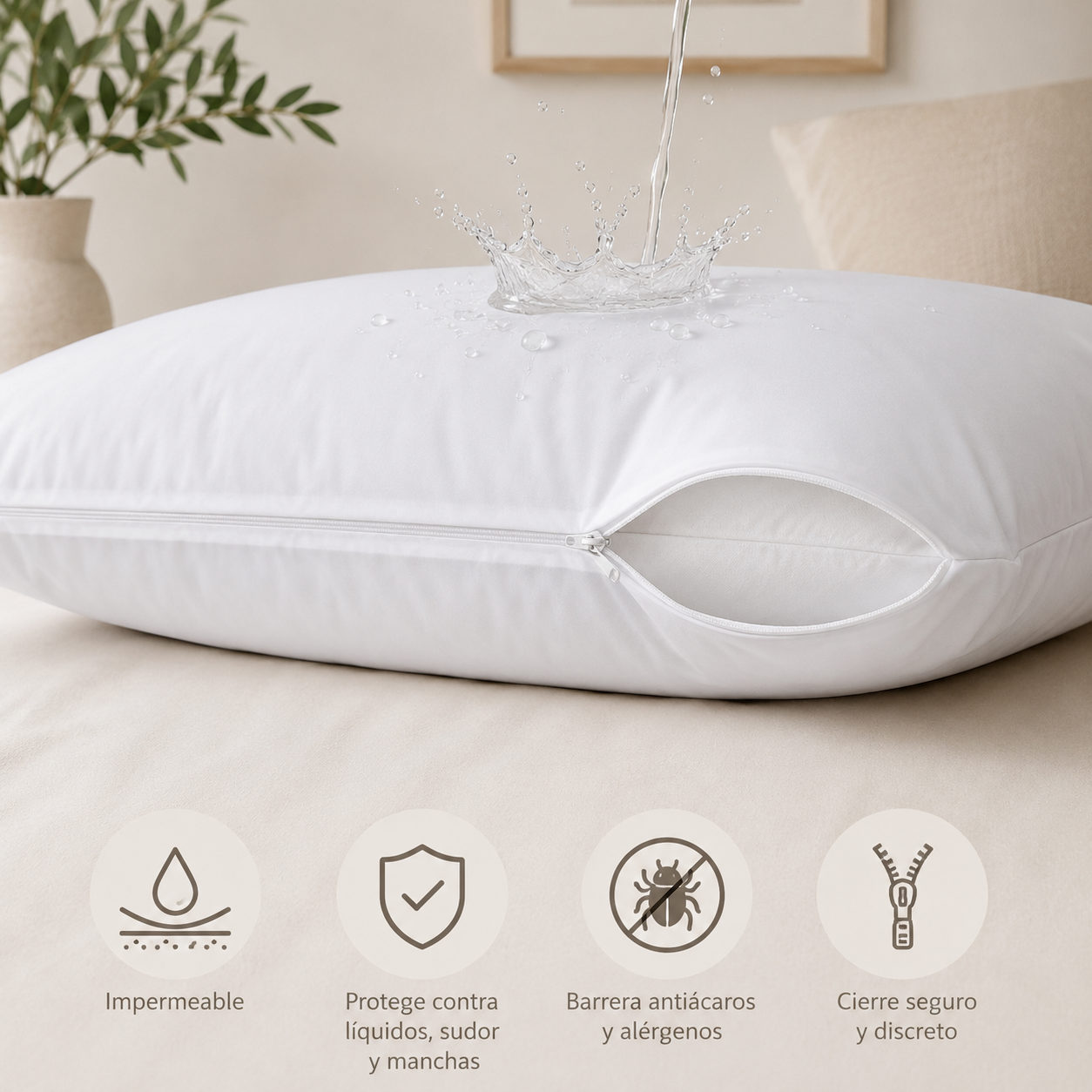 Funda de almohada protectora impermeable RELAX